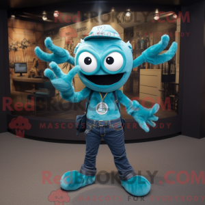 Postava maskota Teal Spider...
