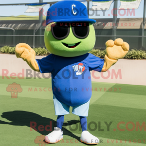 Mascot character of a Blue...