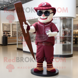 Maroon Knife Thrower maskot...