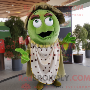 Maskot postava olivového...