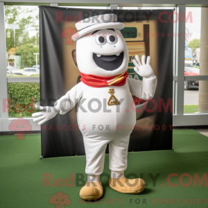 Maskot karakter af en hvid...