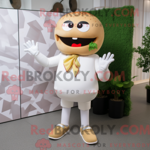 Maskot karakter af en hvid...