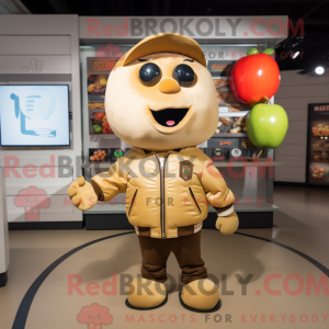 Postava maskota Tan Apple...