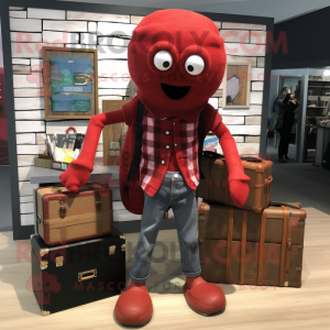 Red Kraken mascotte kostuum...