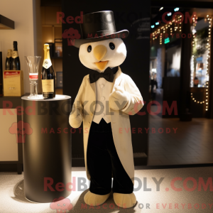 Característica de máscara de champanhe misturada com fumo e skjerf - Mascotes de champanhe - REBROKO_417696 - RedBrokoly.com