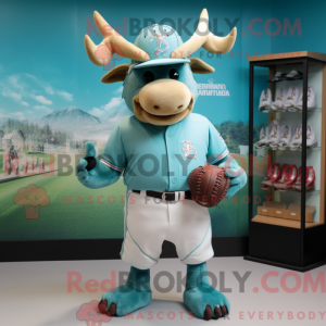 Mascot character of a Cyan...