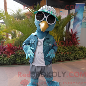 Mascot character of a Teal...