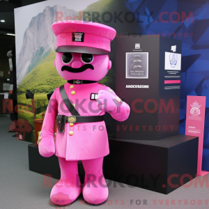 Maskottchen eines rosa...
