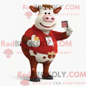 Postava maskota krávy Rust...