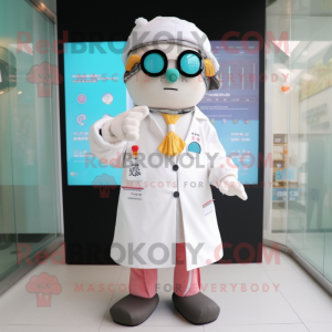 nan Doctor mascot costume character dressed with a Coat and Digital watches