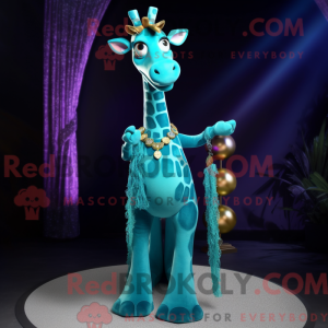 Mascot character of a Cyan...