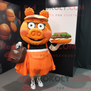 Maskotkarakter af en Orange...