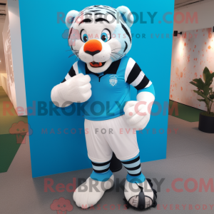 Mascot character of a Cyan...