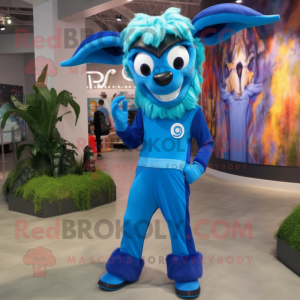 Blue Goat maskot...