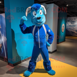 Blue Goat mascotte kostuum...