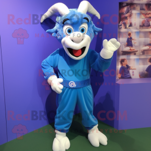 Blue Goat maskot...