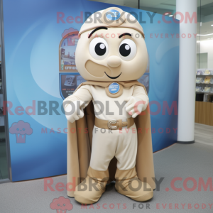 Mascot character of a Beige...