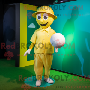 Postava maskota žlutého...