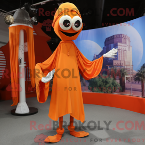Maskotfigur af en Orange...