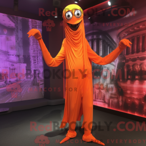 Postava maskota oranžového...