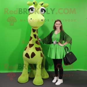 Skovgrøn giraf maskot...