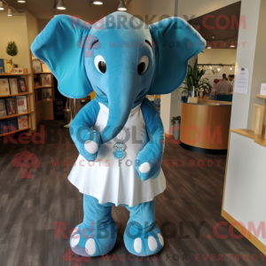Mascot character of a Cyan...