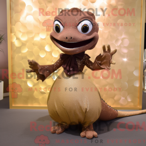 Mascot character of a Brown...