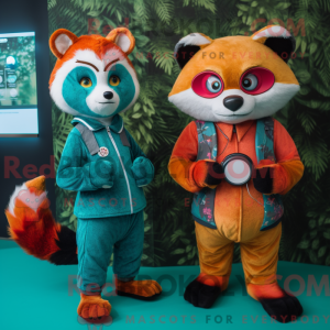 Mascot character of a Teal...