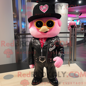 Mascot character of a Pink...
