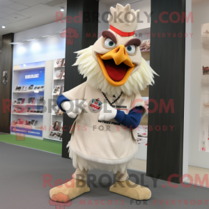 Maskot karakter af en beige...