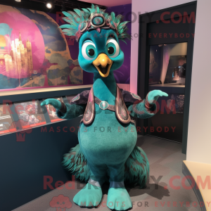 Mascot character of a Teal...