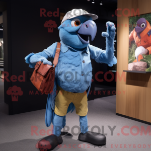 Mascot character of a Cyan...