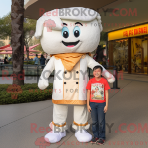 Maskot karakter af en hvid...