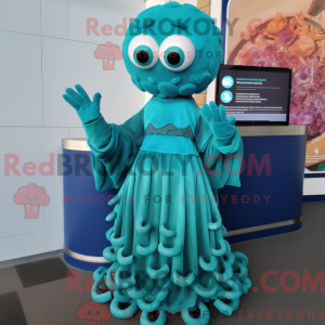 Mascot character of a Teal...