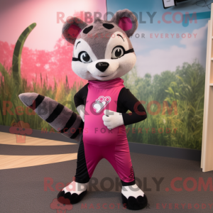 Maskottchen einer rosa...