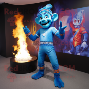 Blue Fire Eater maskot...