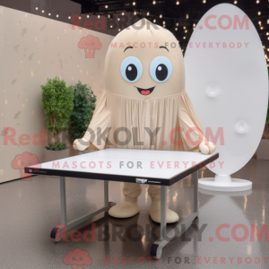 Mascot character of a Beige...