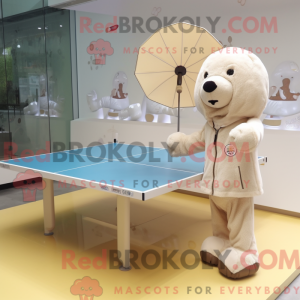 Mascot character of a Beige...