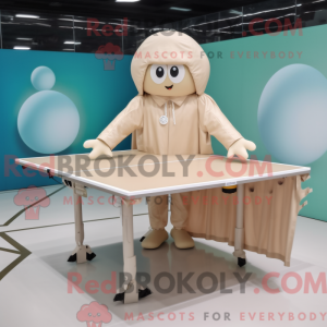 Mascot character of a Beige...