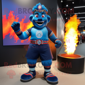 Blue Fire Eater maskot...