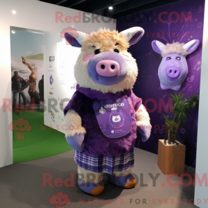 Postava maskota Purple Beef...