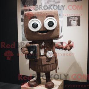 Mascot character of a Brown...