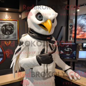 Maskottchen einer weißen...