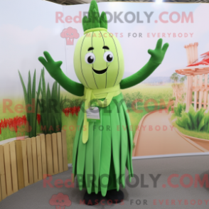 Característica de máscara de aspargo com colete e casaco - Mascotes de espargos - REBROKO_418551 - RedBrokoly.com
