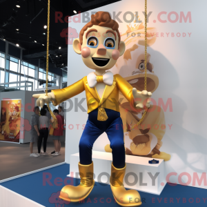 Maskotfigur af en Gold...
