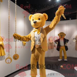 Maskotfigur af en Gold...