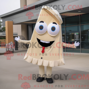 Mascot character of a Beige...