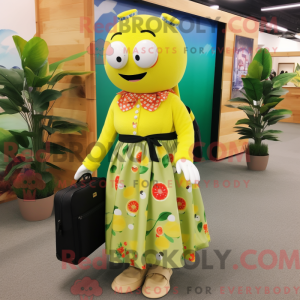 Maskot postava citronu...
