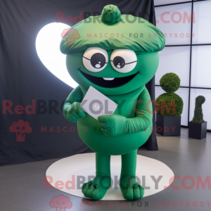 Maskot postava zeleného...