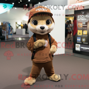 Mascot character of a Brown...